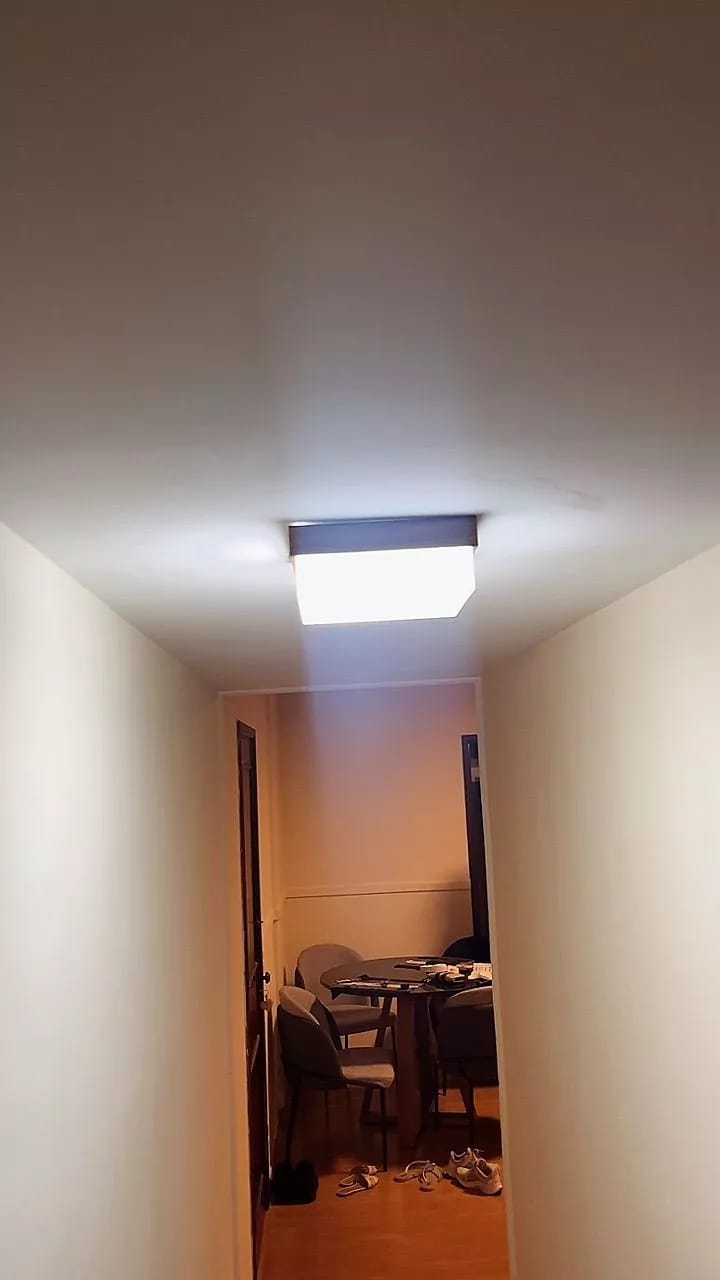 Customer photo review of Luminária de Teto Plafon Decorativo de Madeira 20cm