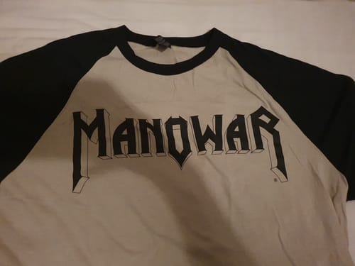 Customer photo review of MANOWAR Shirt 3/4 Sleeve With MANOWAR Logo And SOTH Patch