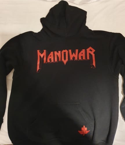 Customer photo review of Manowar Hoodie With Red MANOWAR Logo And SOTH Patch