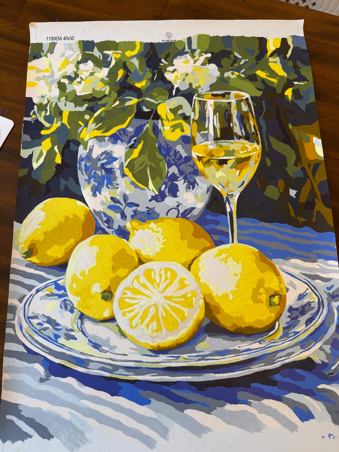 Customer photo review of Lemons and Wine | Paint by Numbers