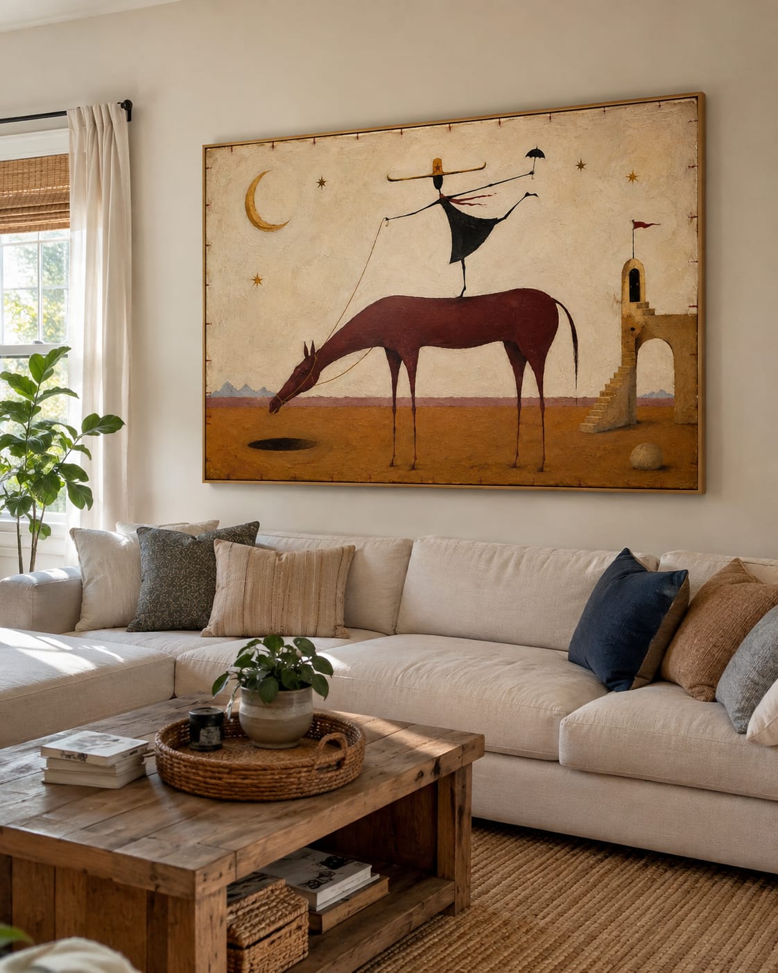 Customer photo review of Moonlit Rider-Surreal Horse Painting