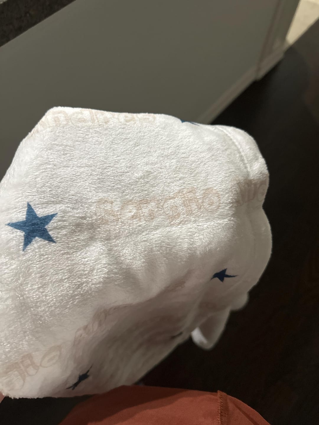 Customer photo review of Personalized Kids Minky Blanket: Custom Name, Soft Fleece or Sherpa