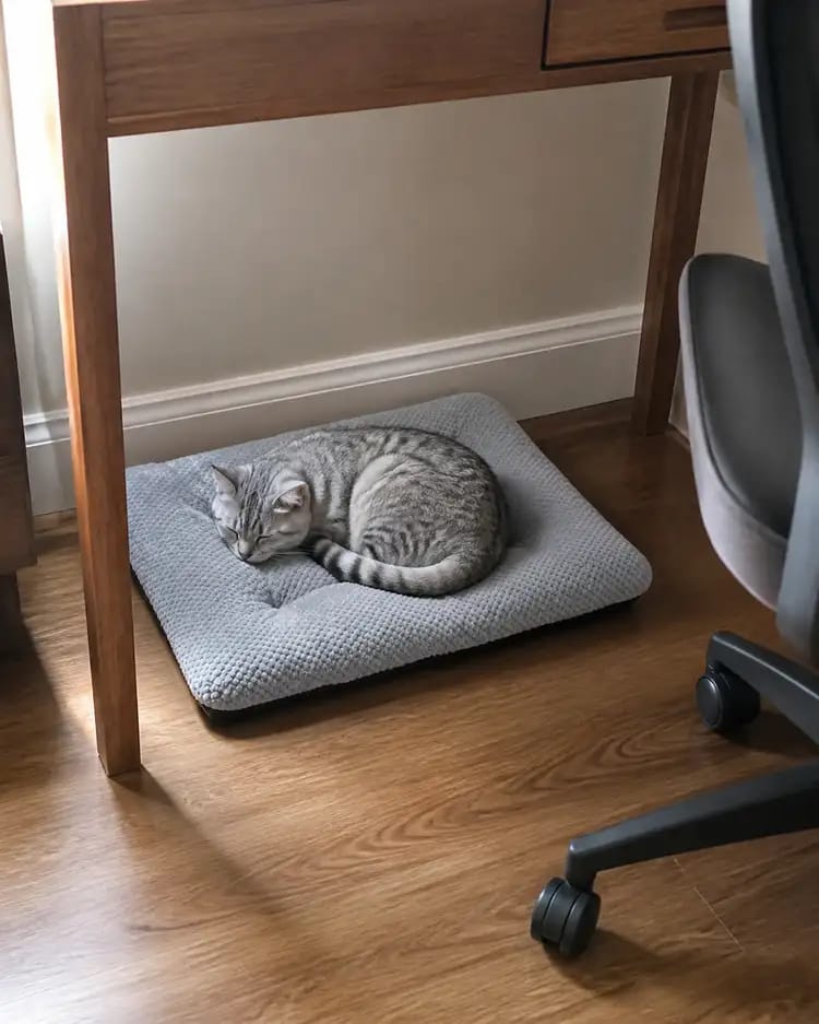 Customer photo review of Plush Haven Calming Pet Bed