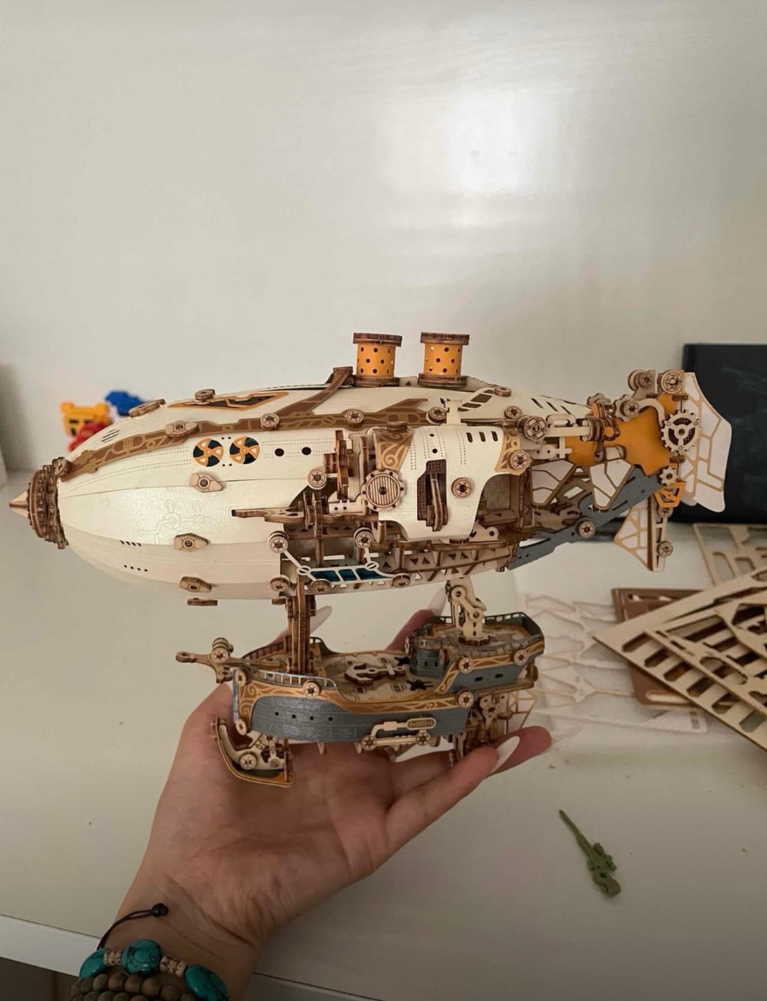 Customer photo review of Steampunk Airships 3D Wooden Puzzle