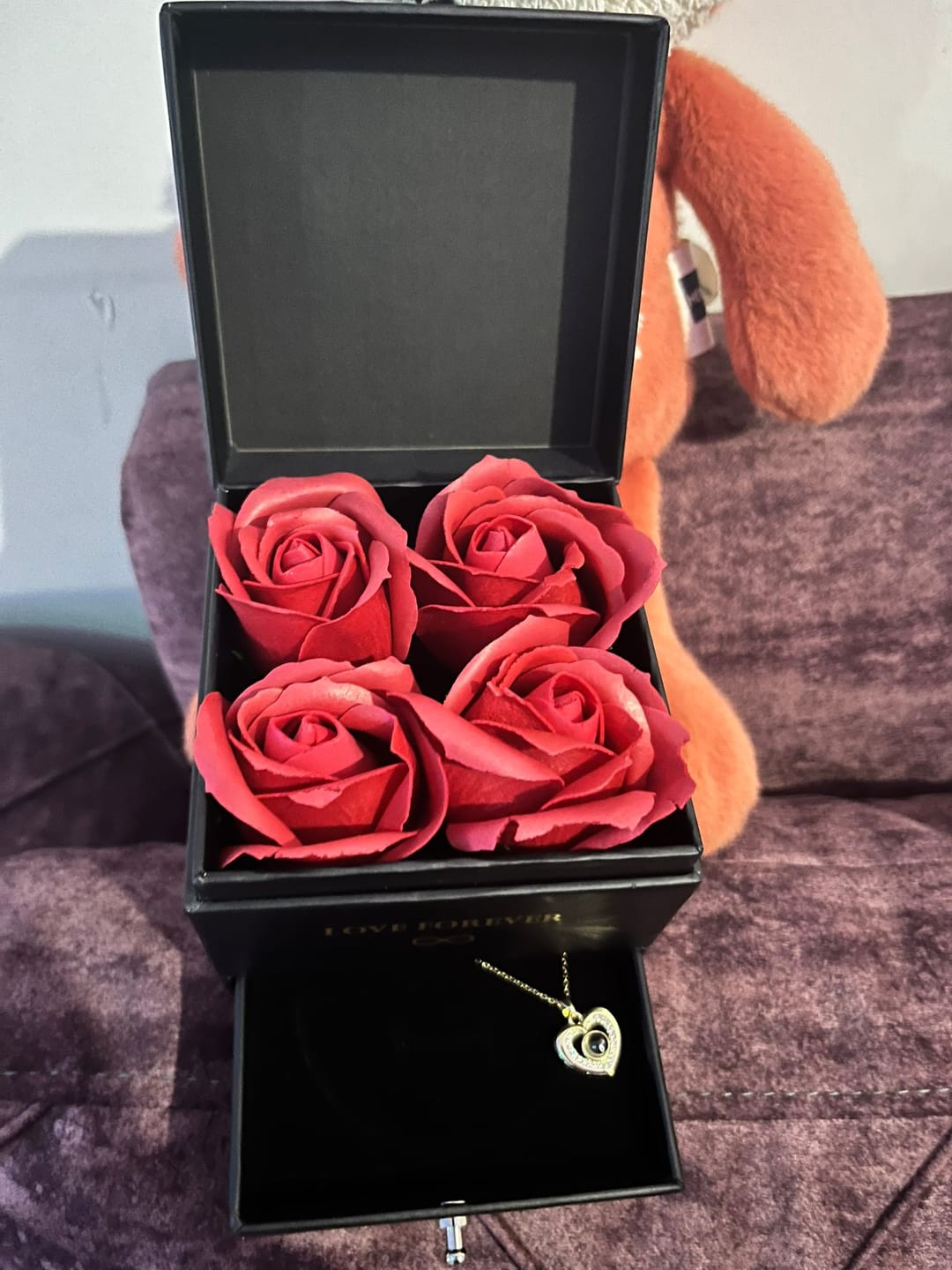 Customer photo review of Jormaria™ 14 Ayar Altın Kaplama 100 Dilde Seni Seviyorum Kolyesi