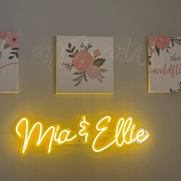 Customer photo review of Custom Neon: Mia & Ellie