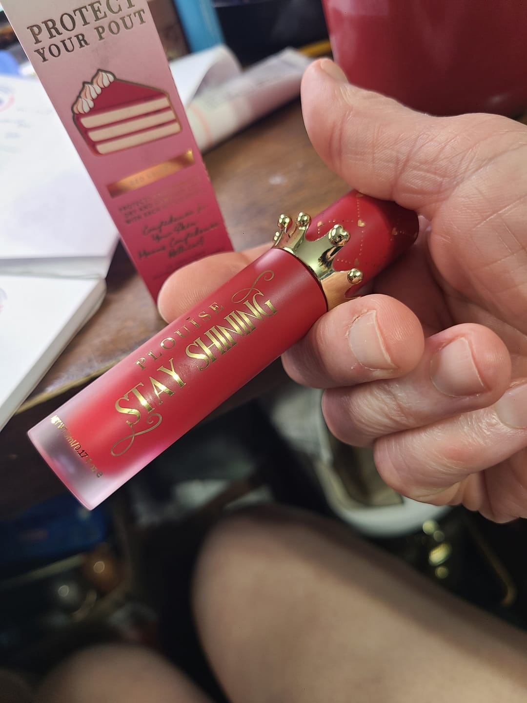 Customer photo review of Stay Shining Crown Lip Oil