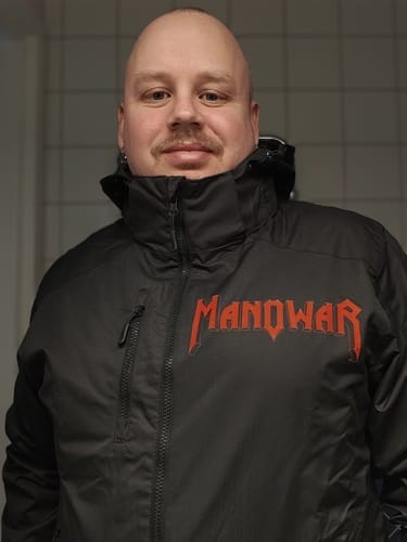 Customer photo review of Manowar Windbreaker 3D outline Logo and SOTH