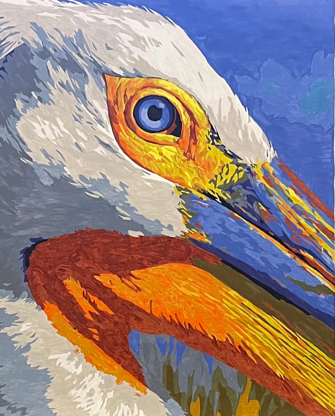 Customer photo review of Pelican Portrait | Paint by Number