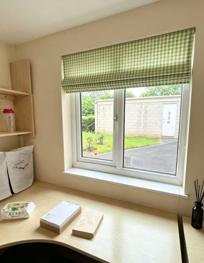 Customer photo review of Scottish Custom Roman Shades