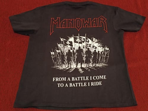 Customer photo review of MANOWAR T-SHIRT WARRIORS OF THE WORLD