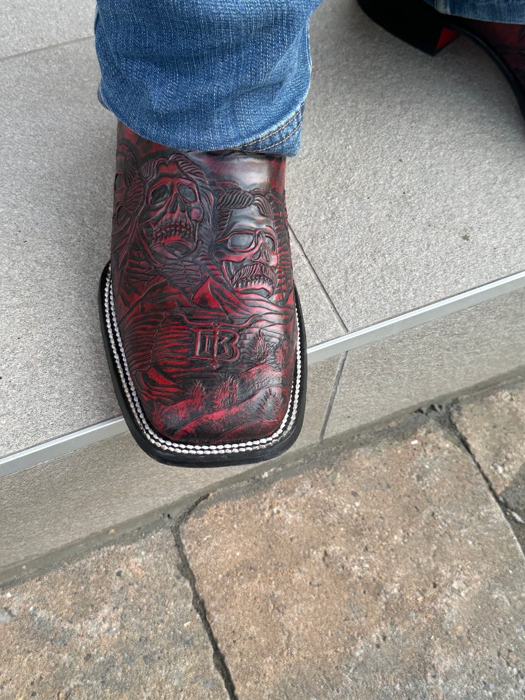 Customer photo review of “The Silent Four” Black Cherry - Square Toe