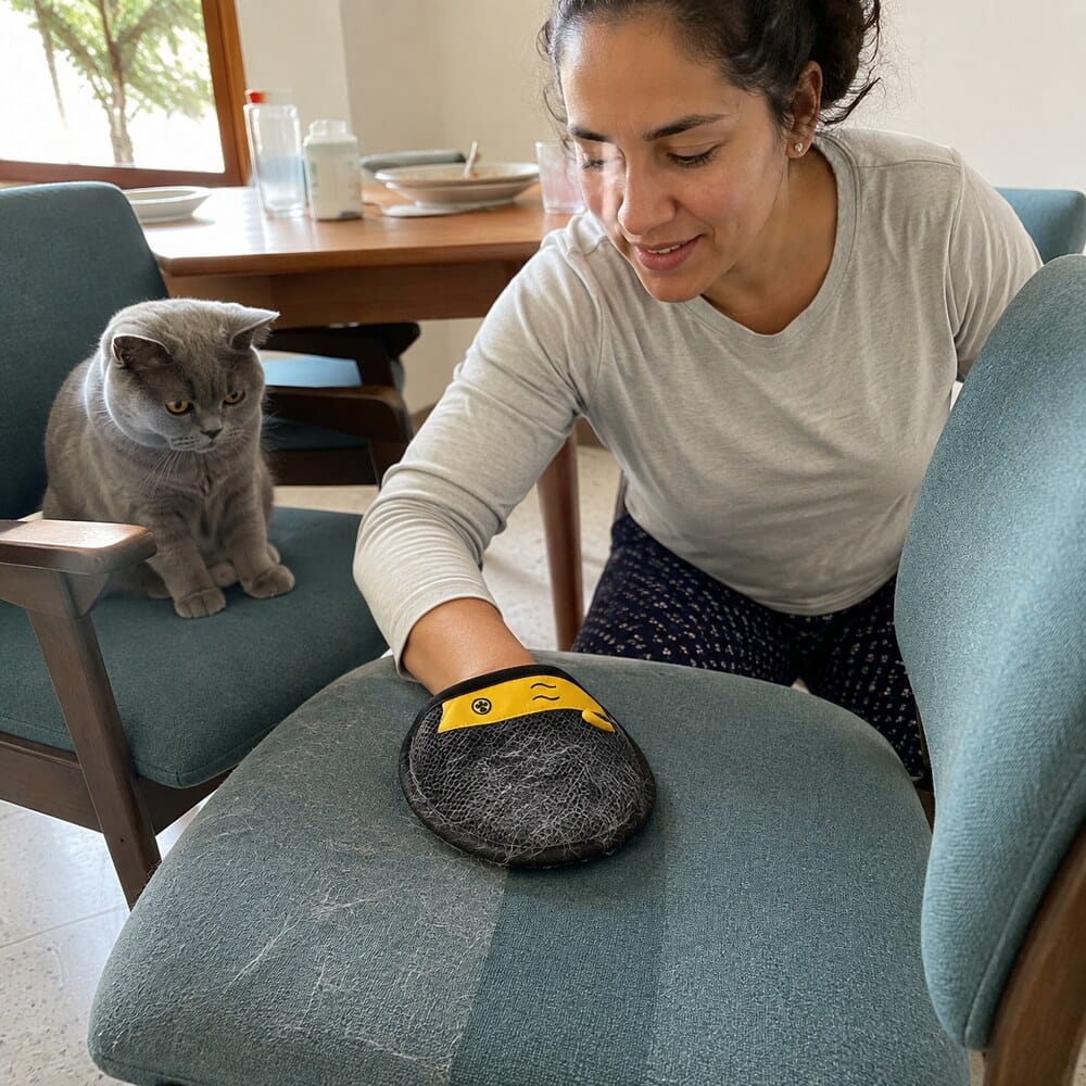 Customer photo review of AMICORA PET | Guanto Levapeli a Doppia Azione