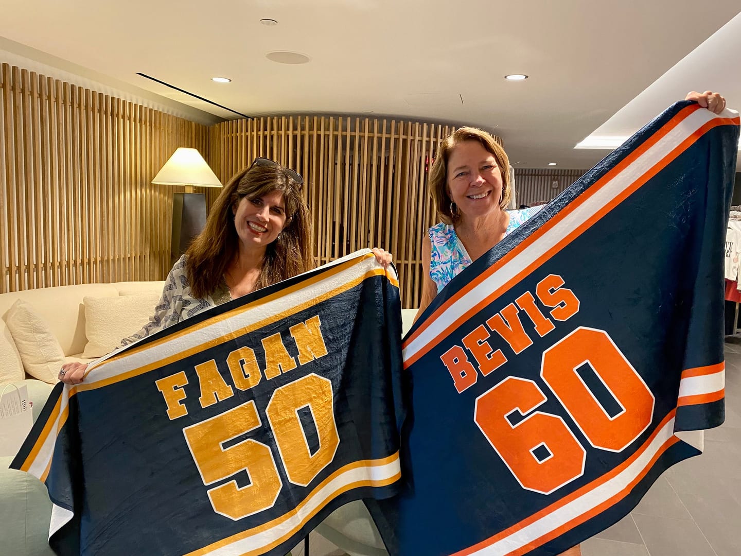 Customer photo review of Personalized Sports Beach Towel: Custom Name Bath & Pool Towel
