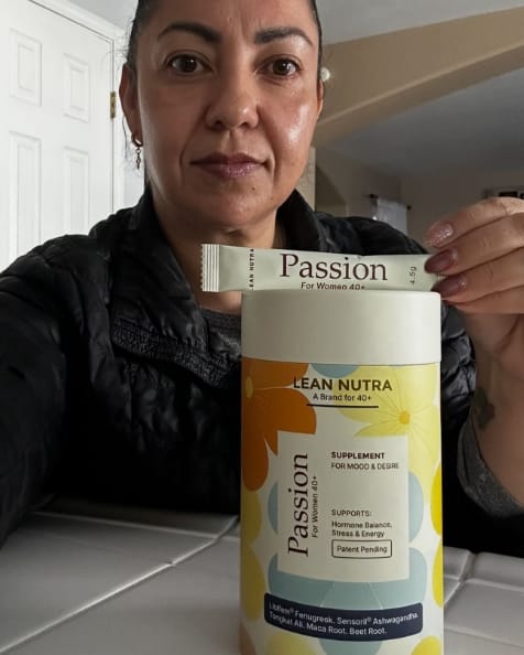 Customer photo review of Passion - Balance & Desire Blend for Women 40+ | Hormone Balance | Herbal Adaptogen Formula | Maca & Ashwagandha | Cortisol Manager | Mood, Energy & Wellness Support | Berry Citrus Flavor | 30 Sticks