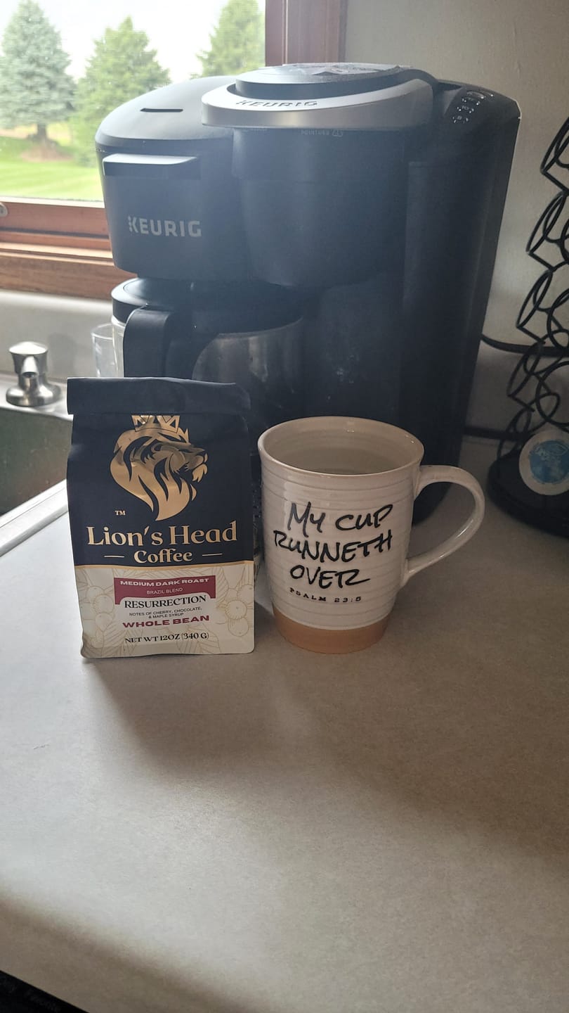 Customer photo review of Resurrection - Chocolate, Cherry, Maple Syrup - Medium Dark Roast