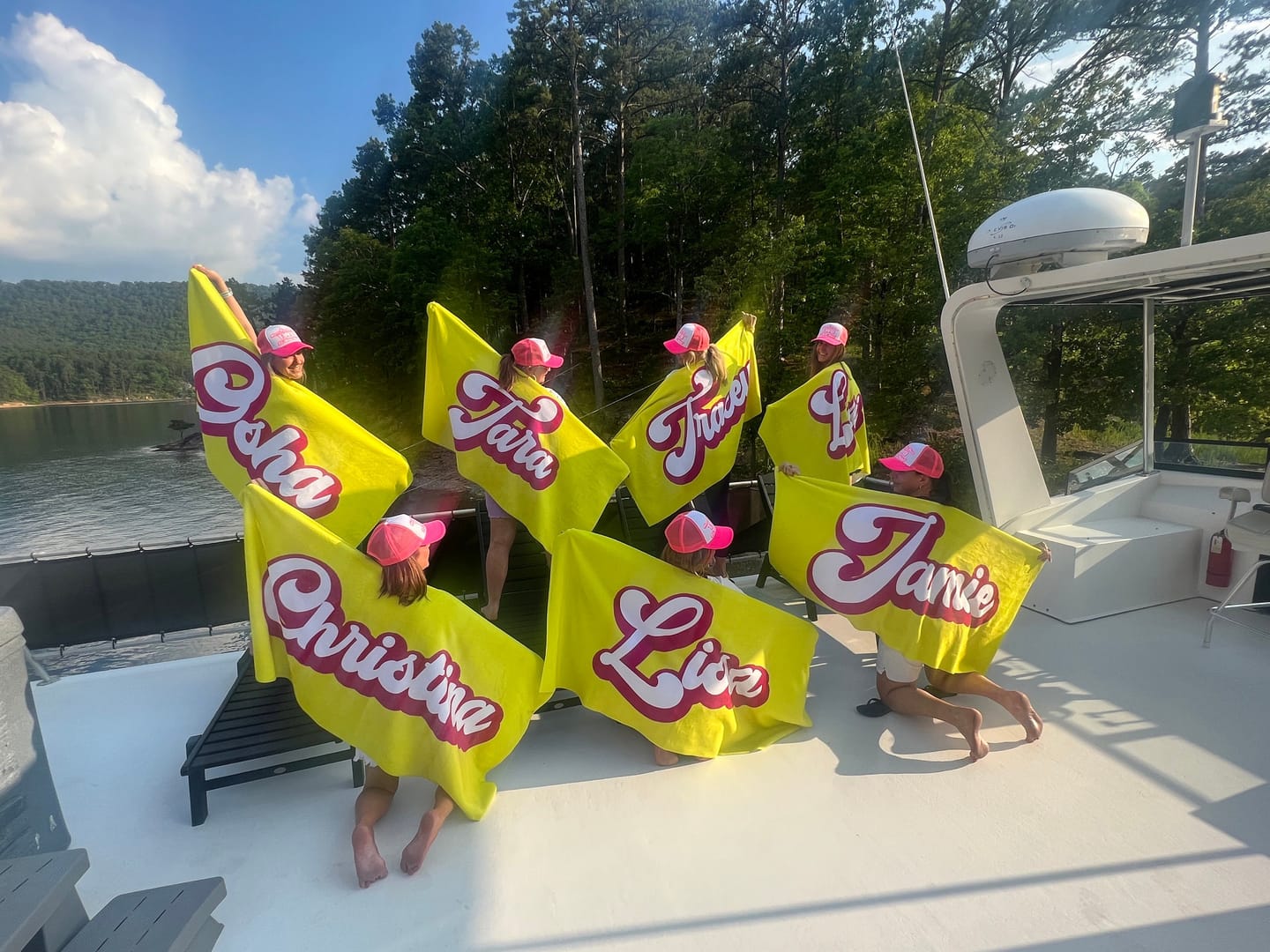 Customer photo review of Personalized Retro Beach Towel: Custom Name, Vacation Gift