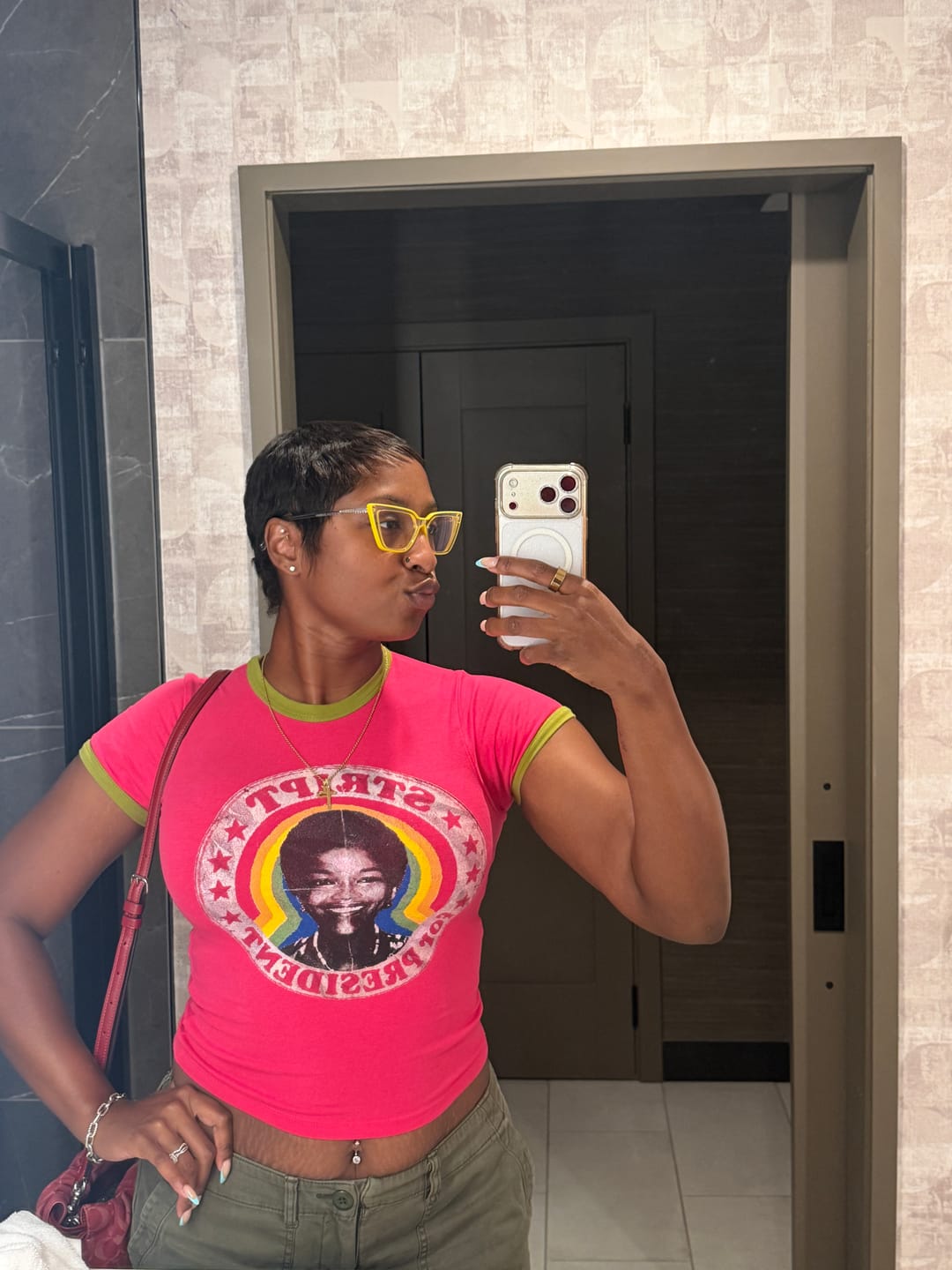 Customer photo review of STRIPT 4 PREZ RINGER TEE