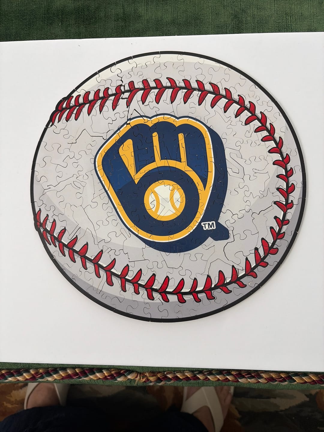 Customer photo review of Milwaukee Brewers™ Baseball Wooden Puzzle