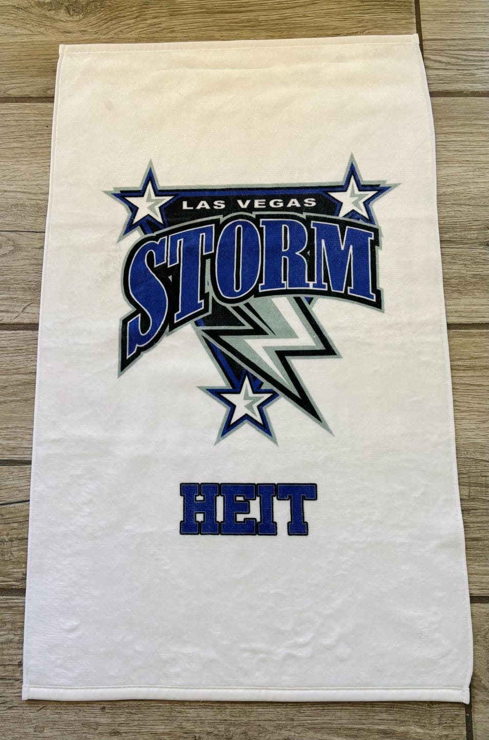 Customer photo review of Customized Team Logo Towel: Personalized Cotton Gym Towel