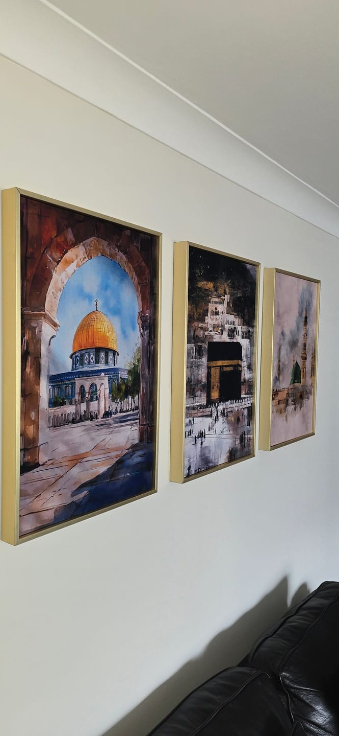 Customer photo review of Al-Aqsa, Kaaba & Masjid an-Nabawi Set of 3