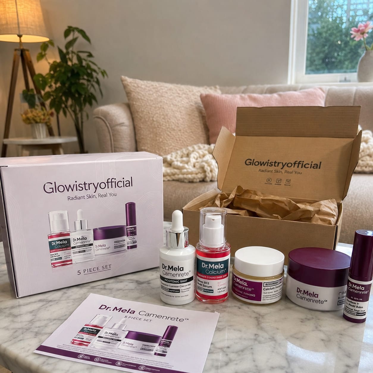 Customer photo review of Dr. Melaxin Glass Skin Routine Set Brighten, Smooth & Firm