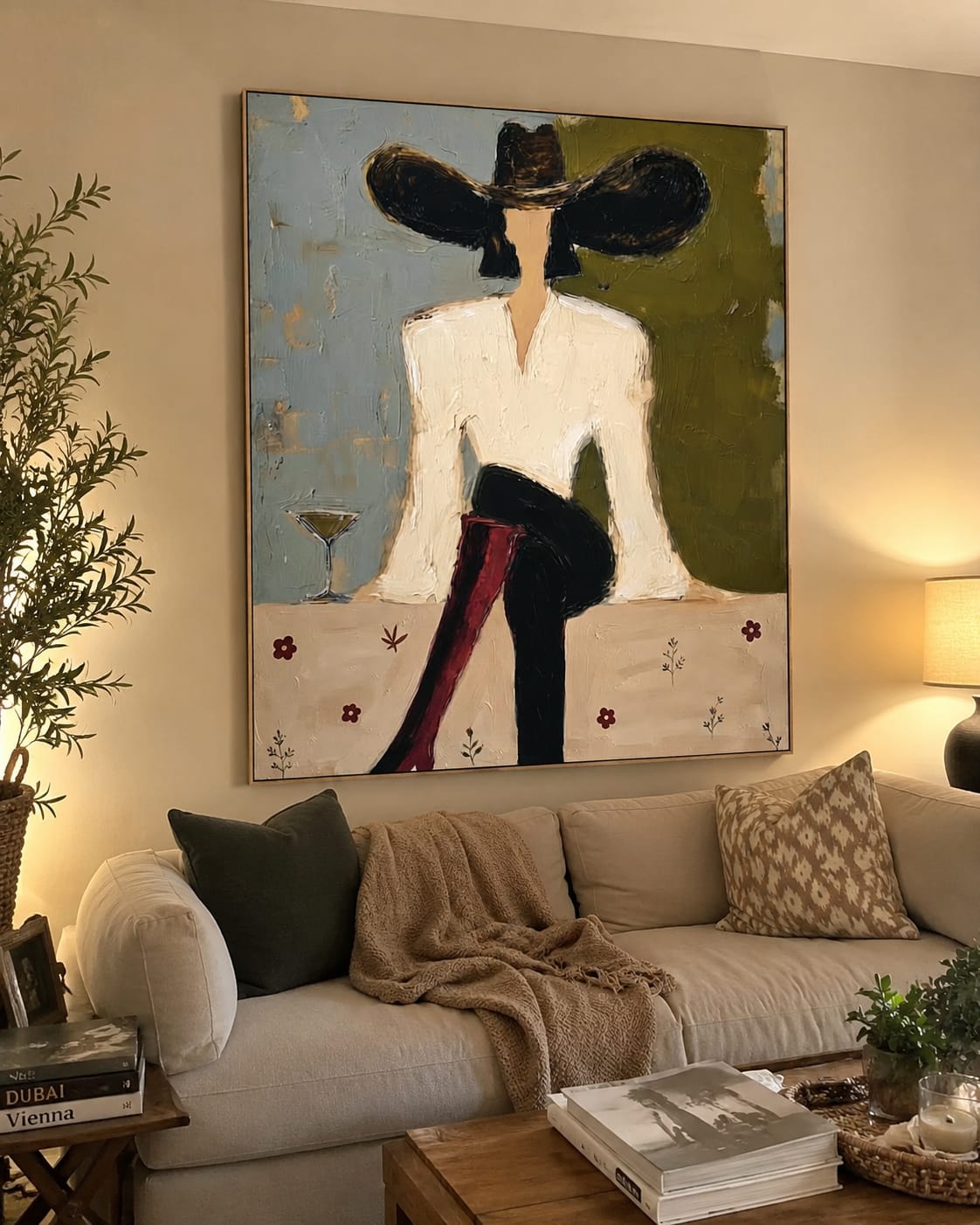Customer photo review of Martini Muse-Western Cowgirl Painting