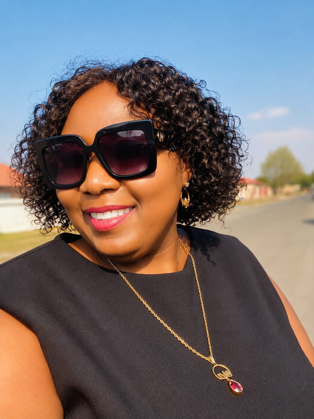 Customer photo review of Gold Thando Luxe Studs