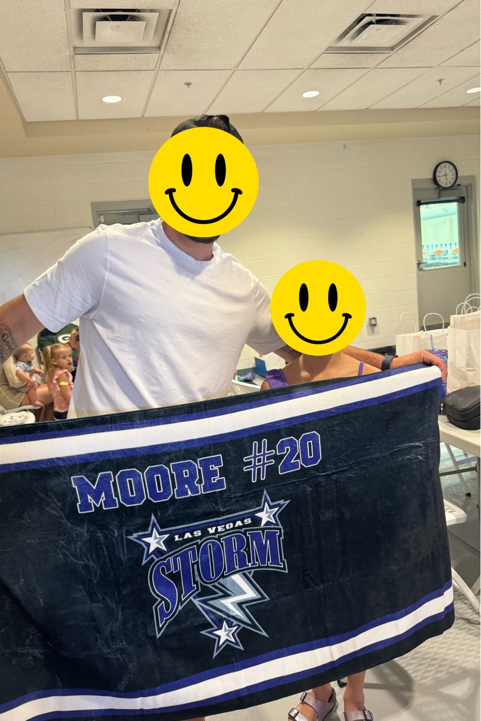 Customer photo review of Personalized Sports Beach Towel: Custom Name Bath & Pool Towel