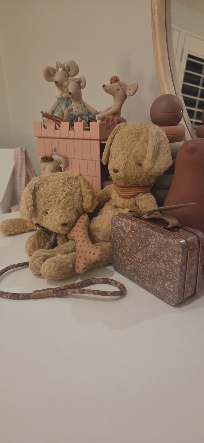 Customer photo review of Maileg, Puppy Supply Accessories in Suitcase - Rose