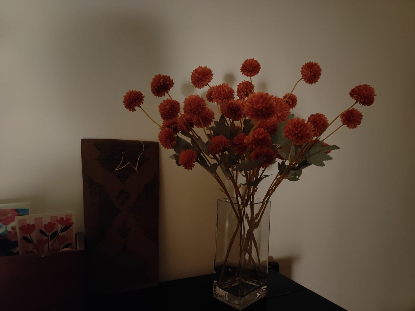 Customer photo review of Zijden Kiku Bloemen - Omber