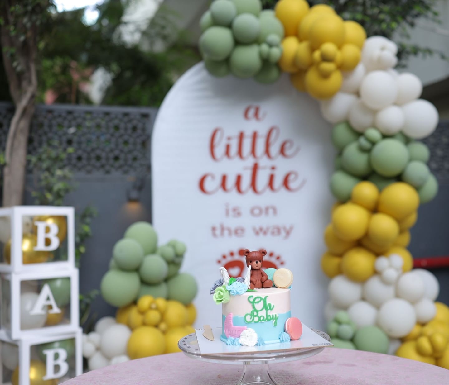 Customer photo review of Baby Shower Teddy Cake