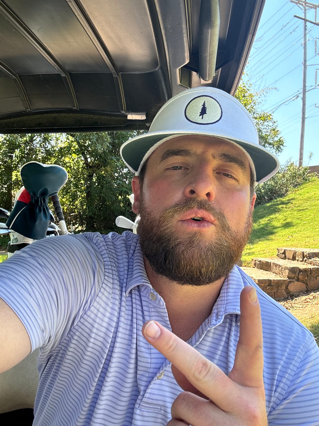 Customer photo review of Lone Pines High Crown Visor
