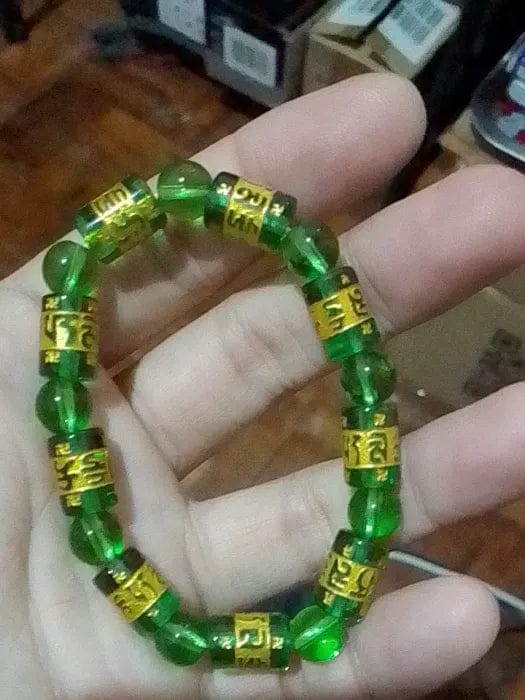 Customer photo review of FuAttract Protection Luck & Prosperity Colorful Om Mani Mantra Fortune Money Bracelet