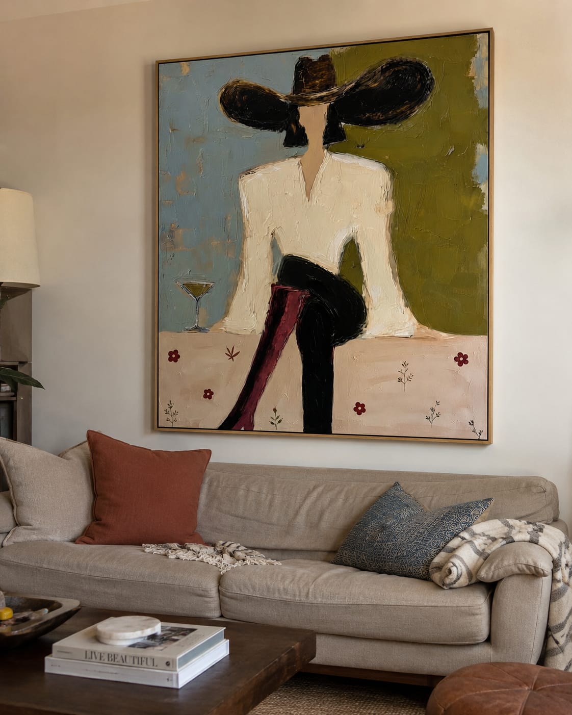 Customer photo review of Martini Muse-Western Cowgirl Painting