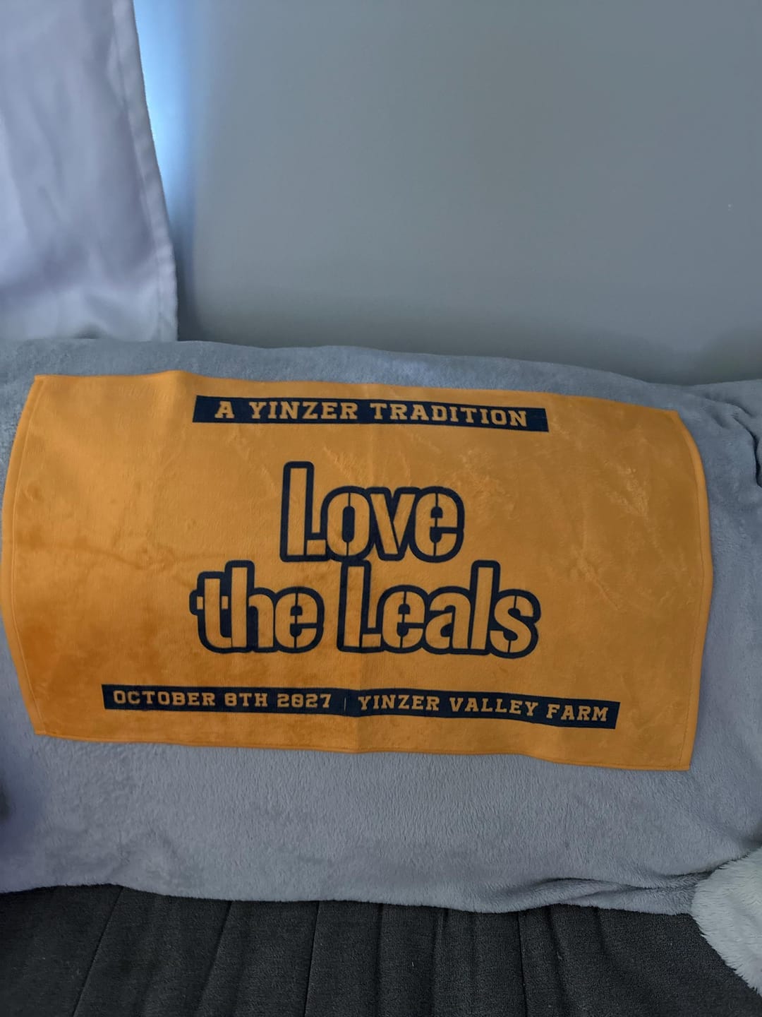 Customer photo review of Personalized Sports Team Rally Towel - Custom Gym & Promotional Gift Towel with Logo Design