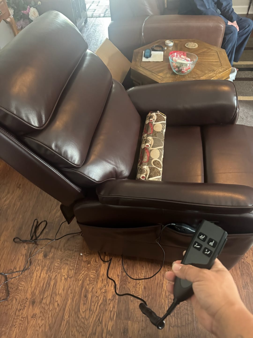 Customer photo review of 9188 Power Lift Recliner – Dual Motor, Lay Flat, Heat & Massage