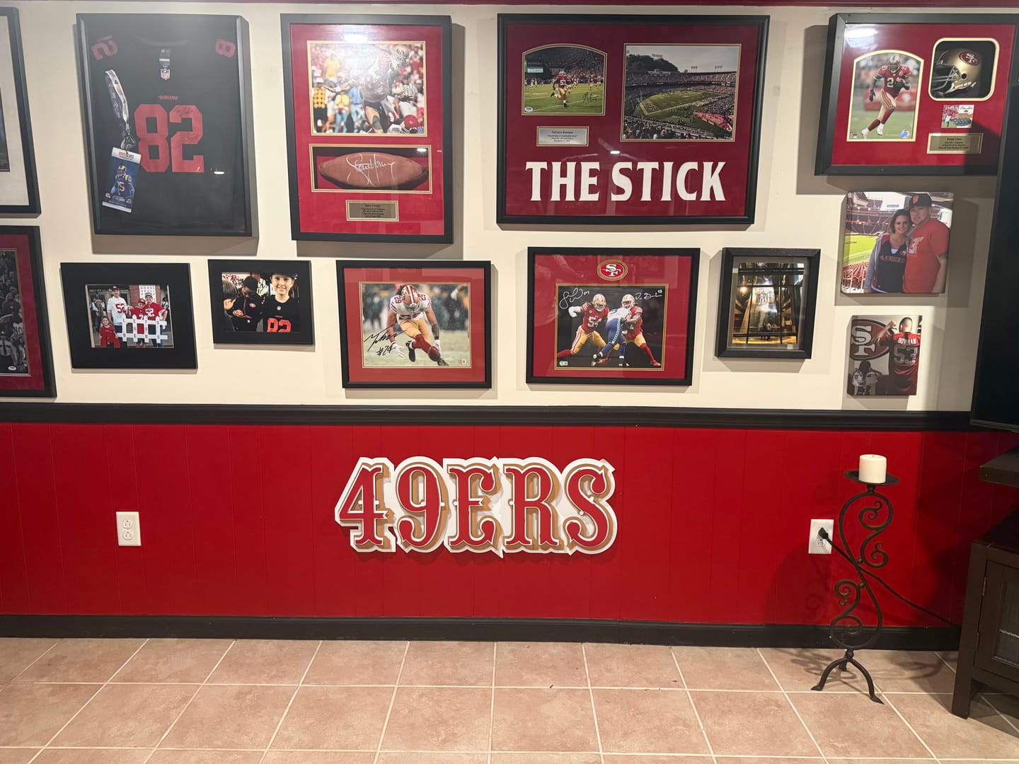 Customer photo review of San Francisco 49ers "1972-2004" 3D Vintage Metal Wall Art