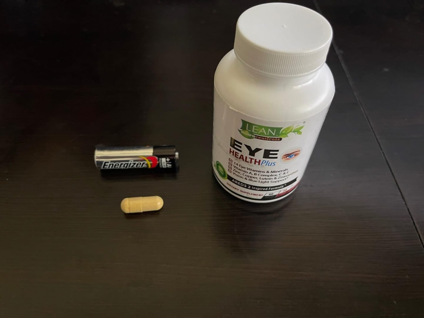 Customer photo review of Eye Health Plus with Copper, Vitamins A, B, C, E, Lutein, Zeaxanthin, Quercetin, Zinc, Bilberry Extract, Biotin - Care for Sight, Dryness, Strain"
