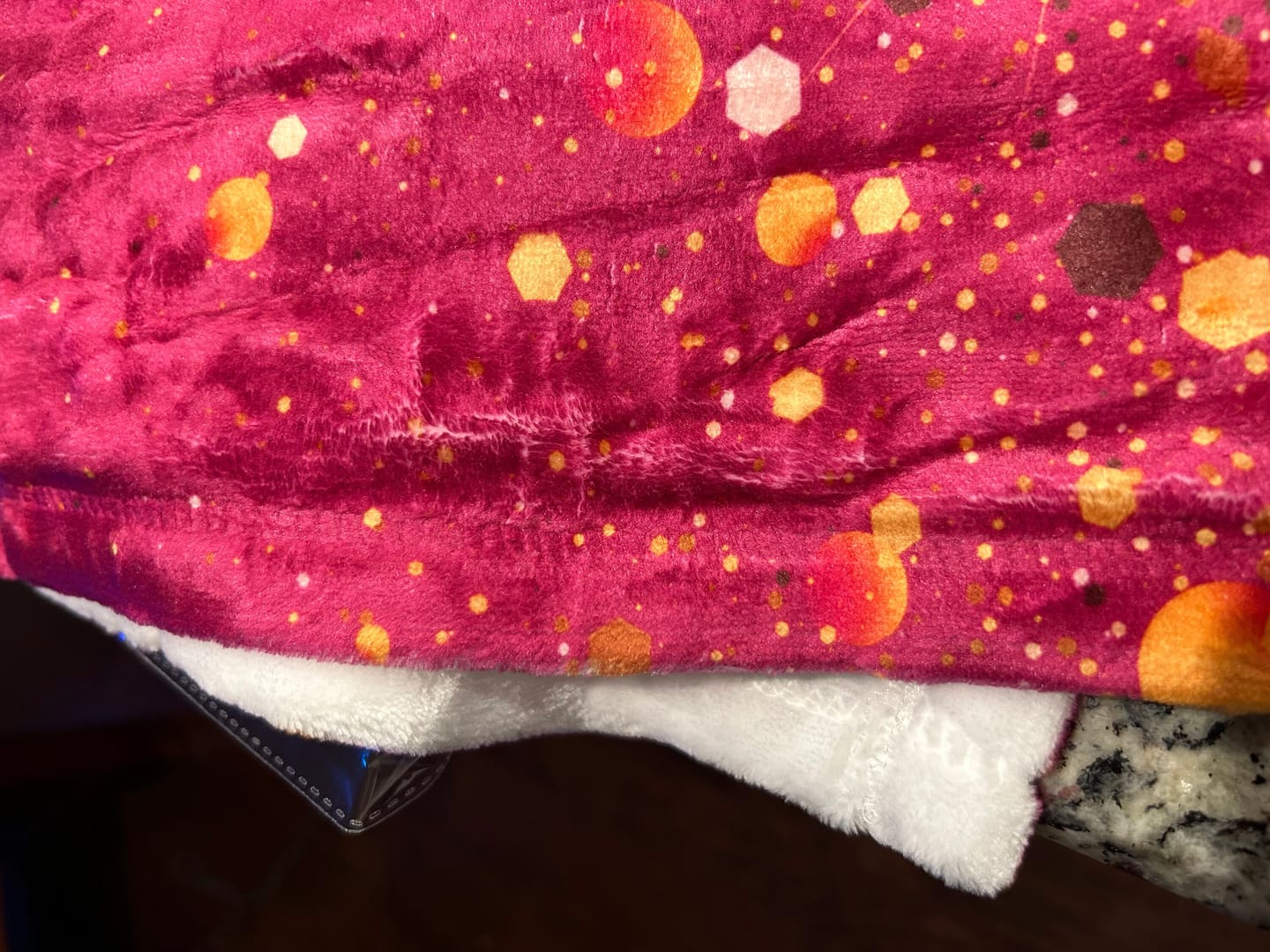 Customer photo review of Personalized Gold Glitter Style Blanket, Custom Minky Fleece Blanket