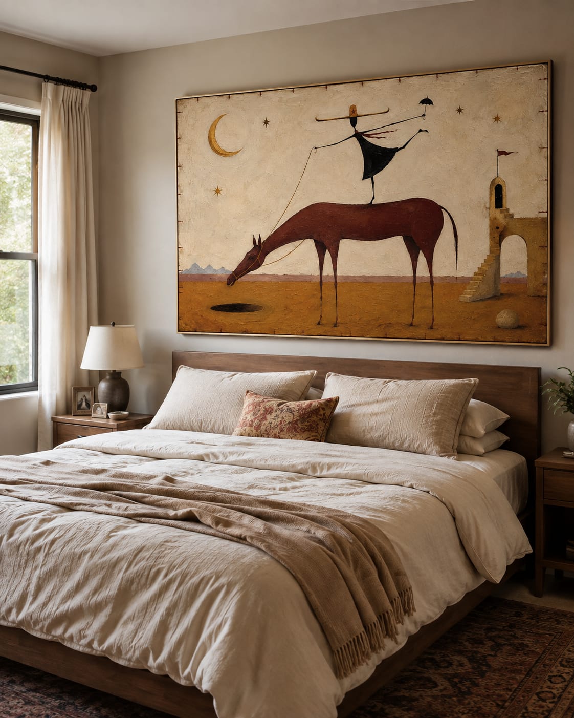 Customer photo review of Moonlit Rider-Surreal Horse Painting