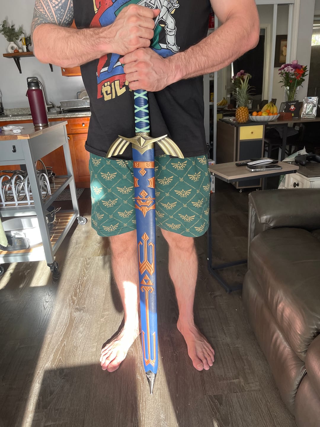 Customer photo review of Legend of Zelda Master Sword Replica with Custom Hylian Scabbard