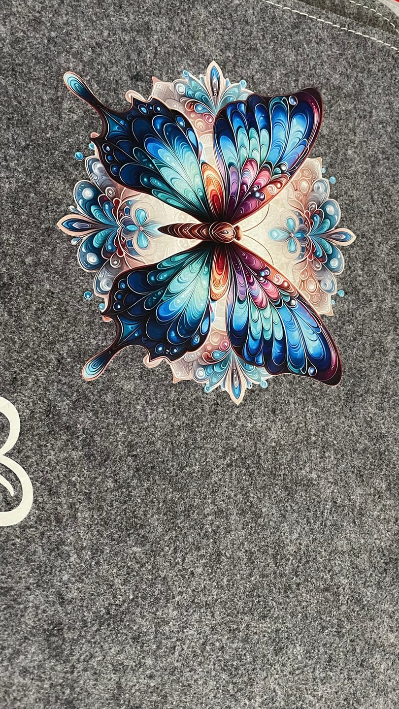 Customer photo review of Bügelbild Schmetterling Edelglanz