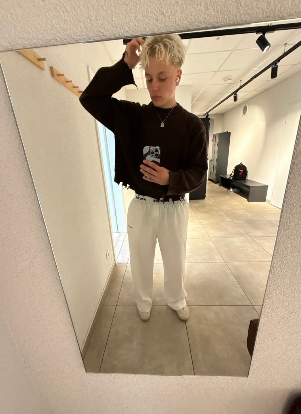 Customer photo review of STRIPED PANTS CREME