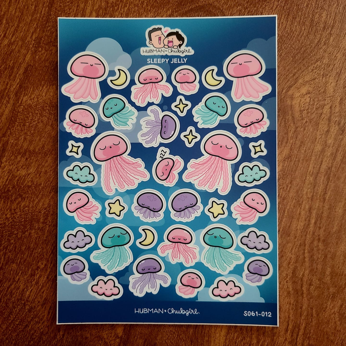 Customer photo review of Sleepy Jelly Sticker Sheet