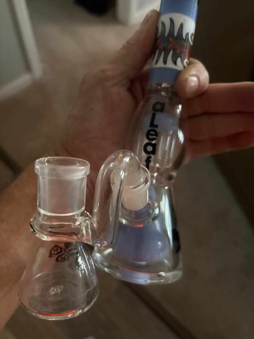 Customer photo review of HONEYBEE HERB BEAKER BASE GLASS SWAN ARM MINI DRY ASH CATCHER