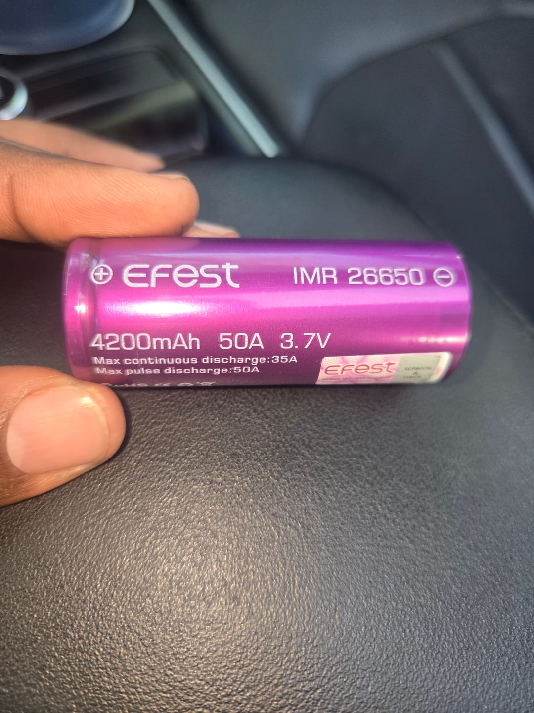 Customer photo review of Efest 26650 4200mAh Battery