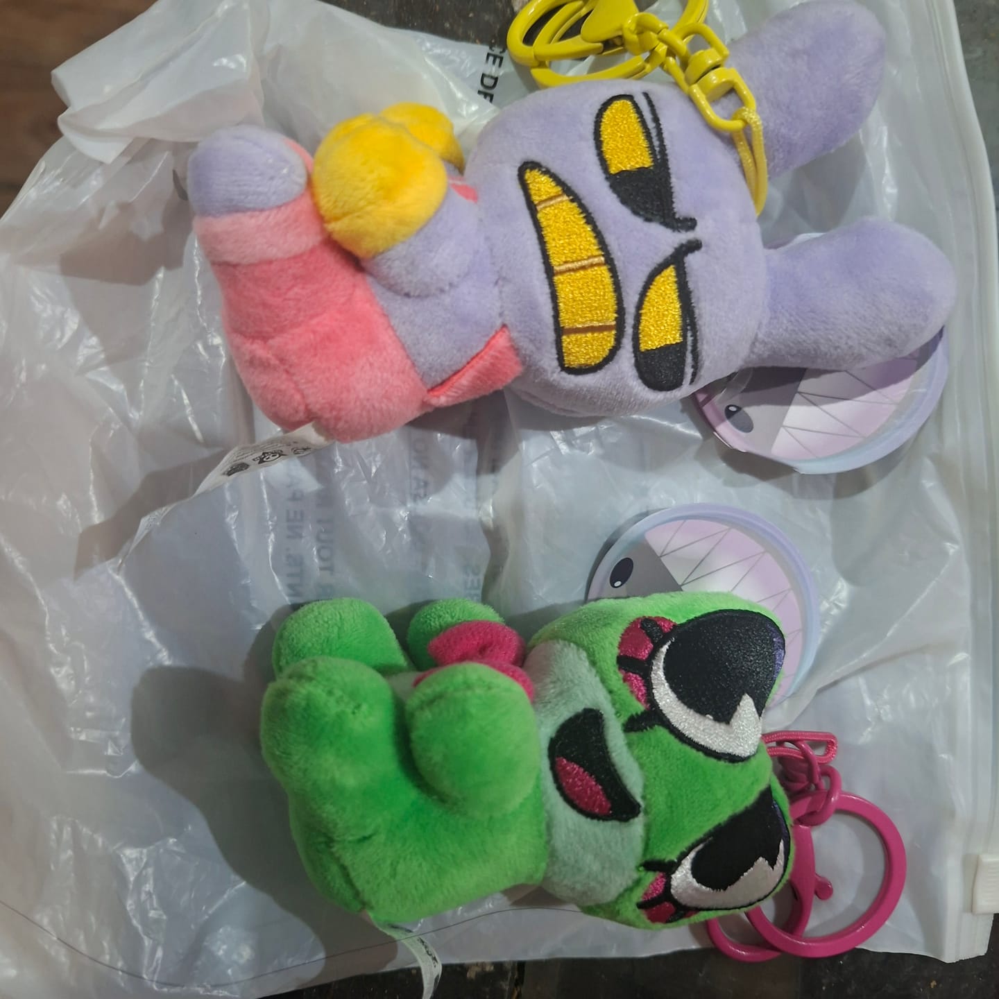Customer photo review of Jax & Ribbit Magnetic Plush Keychains