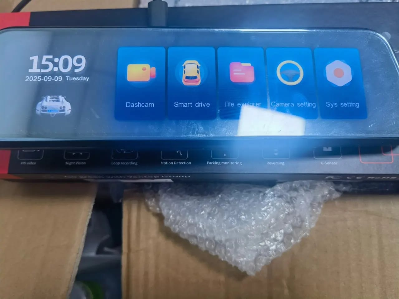 Customer photo review of Dashcam 1080p con camara de marcha atras 1080p