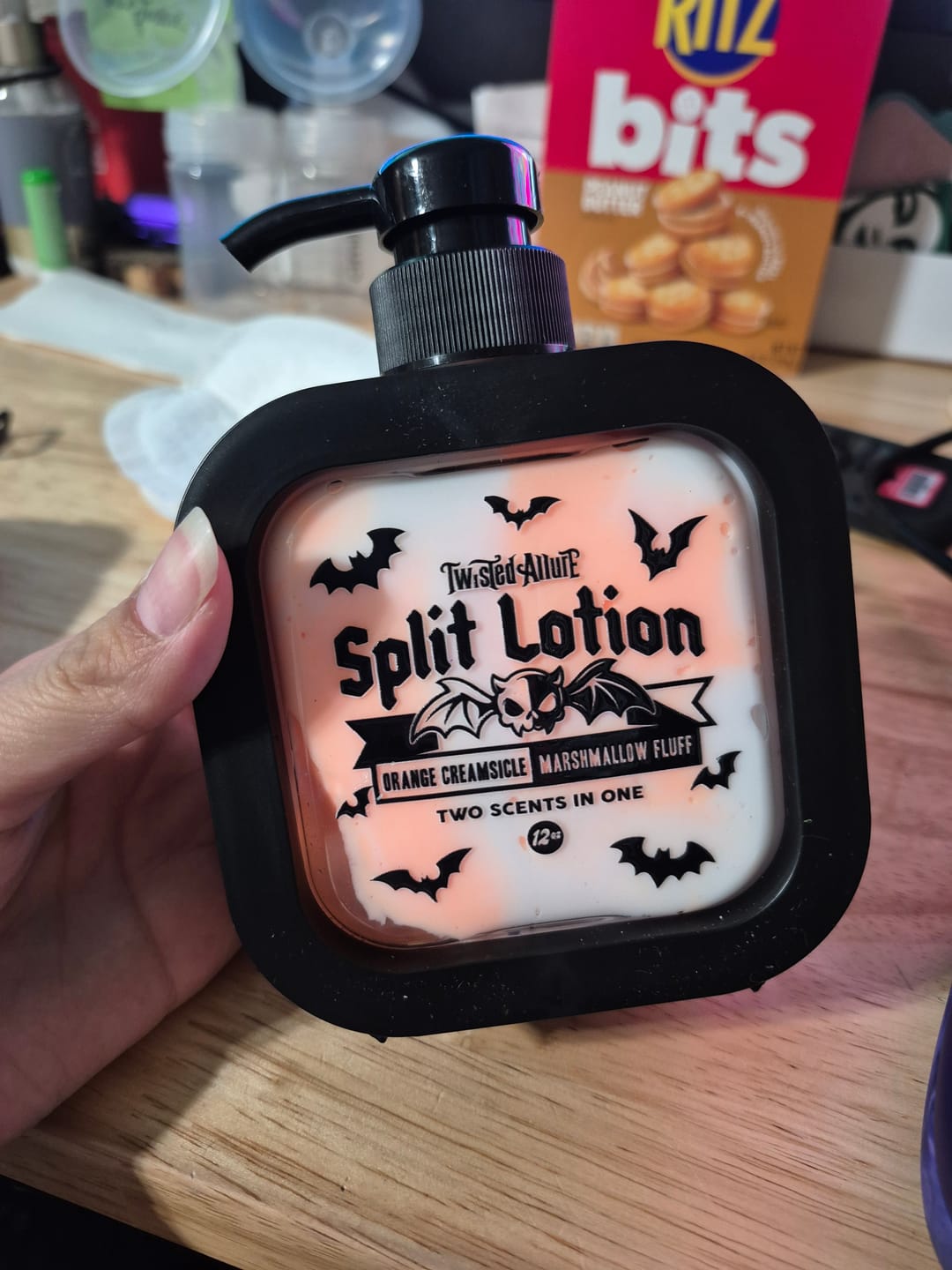 Customer photo review of Orange Creamsicle & Marshmallow Split Lotion